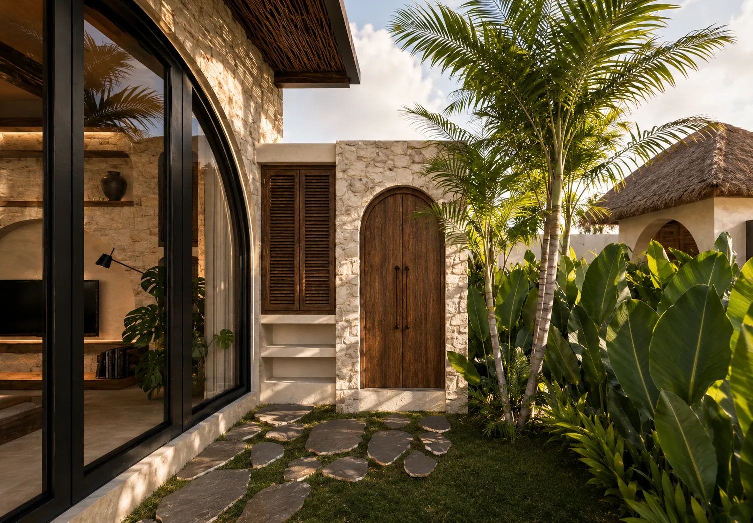 Sahadewa Dream Land garden entry courtyard