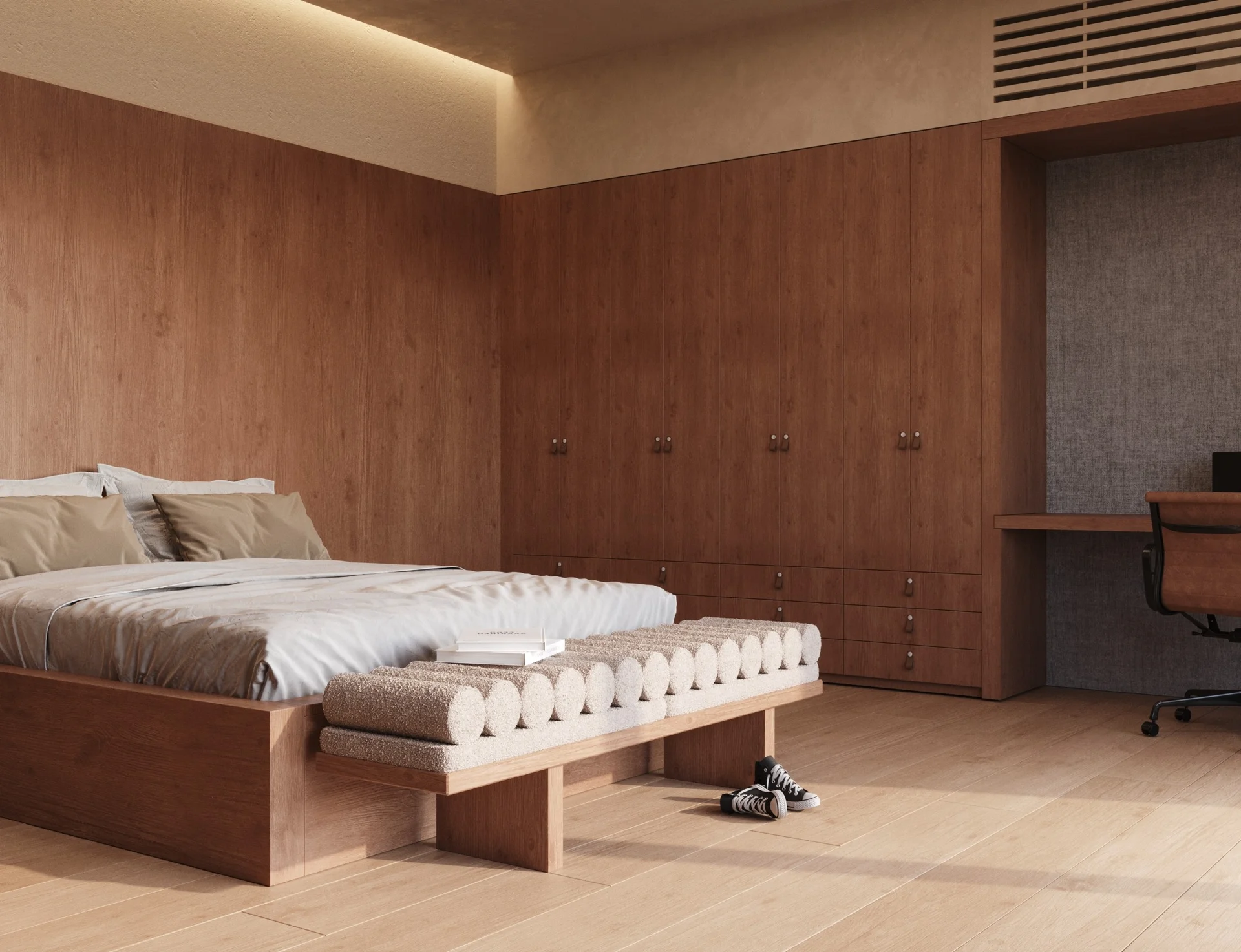 Penthouse master bedroom